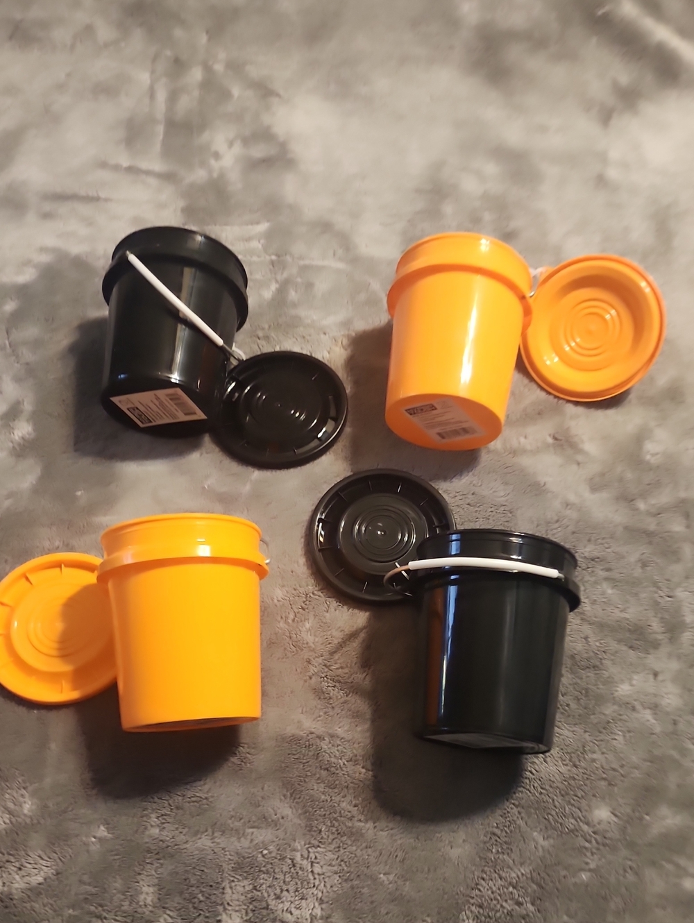 Mini Buckets! Orange & Black